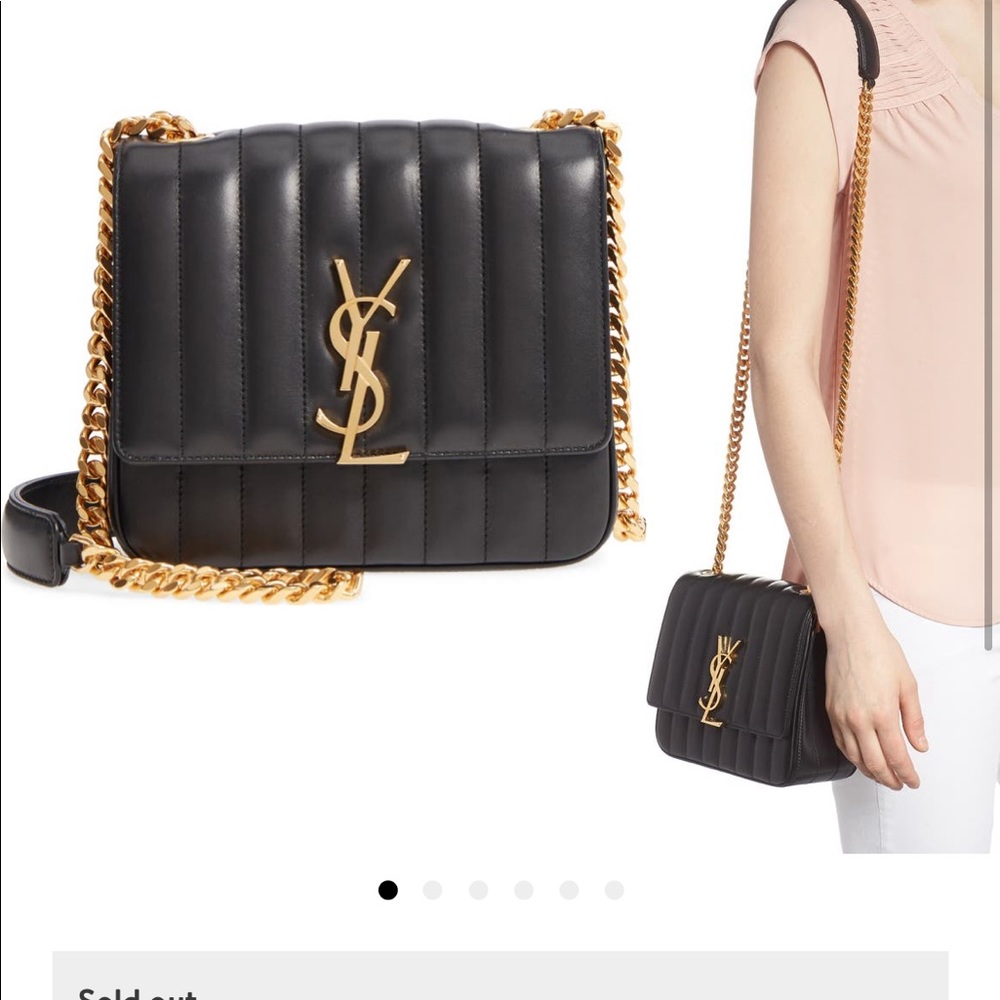 Ysl Saint Laurent Vicky Medium Crossbody Gem